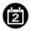 Calendrier avec un 2